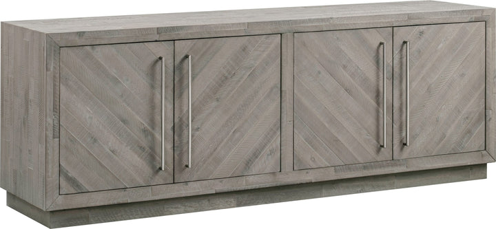 Alexandrda Solid Wood 74 inch Media Console in Rustic Latte – view 6