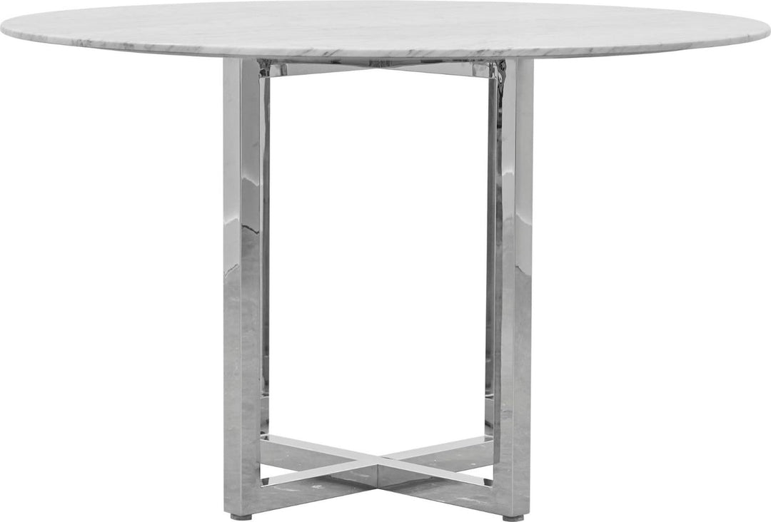 Amalfi 54 inch Round Carrara Marble Top Counter Table – view 4