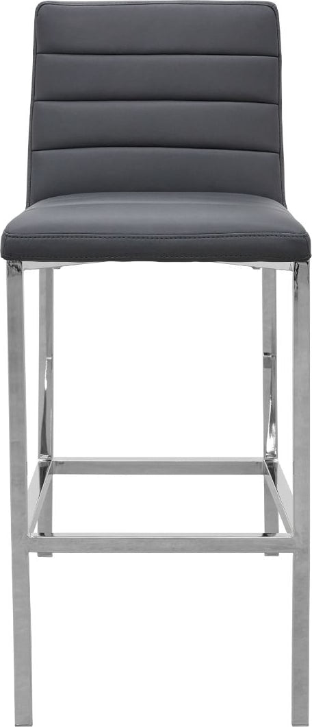 Amalfi Metal Back Bar Stool in Cobalt Leather – view 2