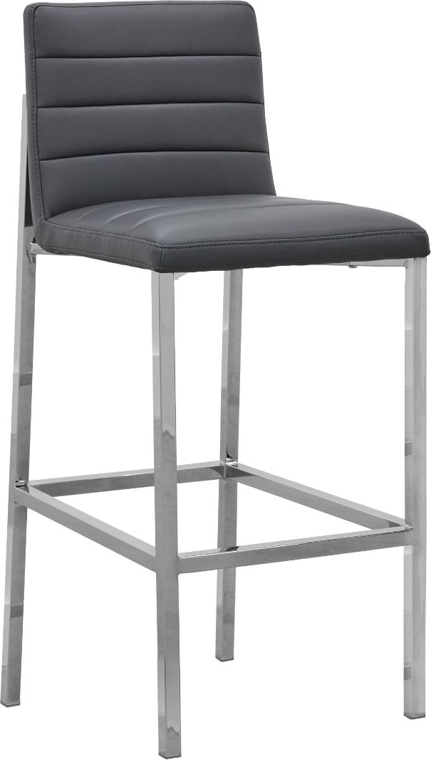 Amalfi Metal Back Bar Stool in Cobalt Leather – view 3