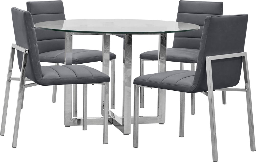 Amalfi Metal Back Chair in Cobalt Leather – view 4