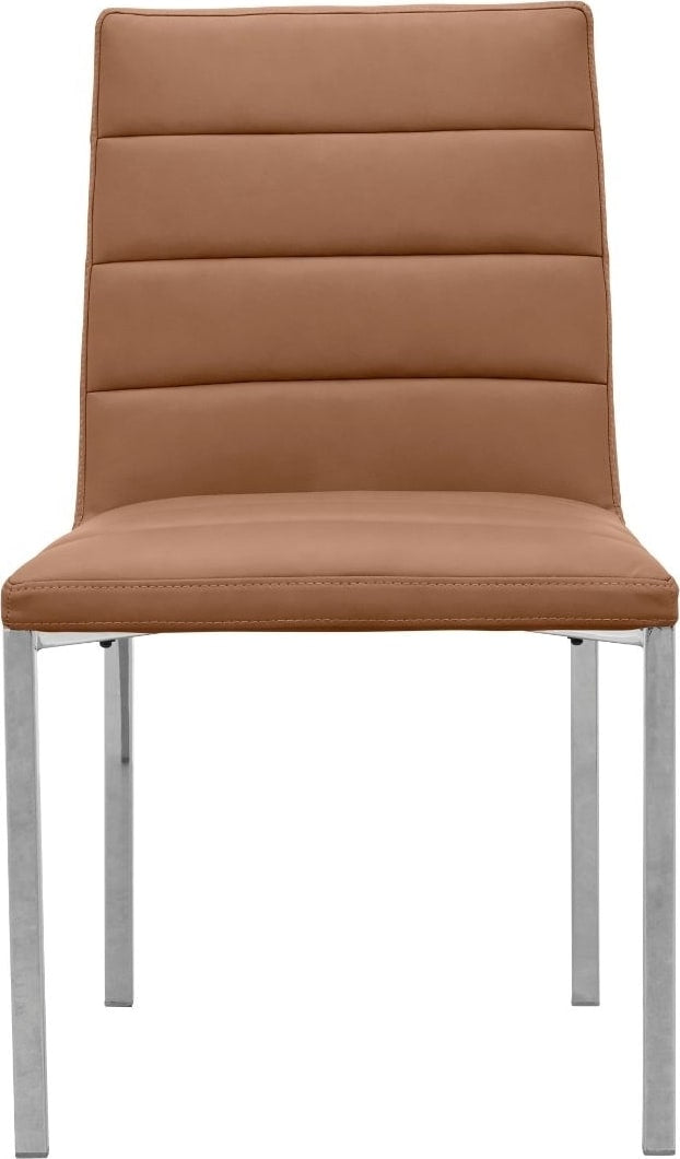 Amalfi Metal Back Chair in Cognac Leather – view 2