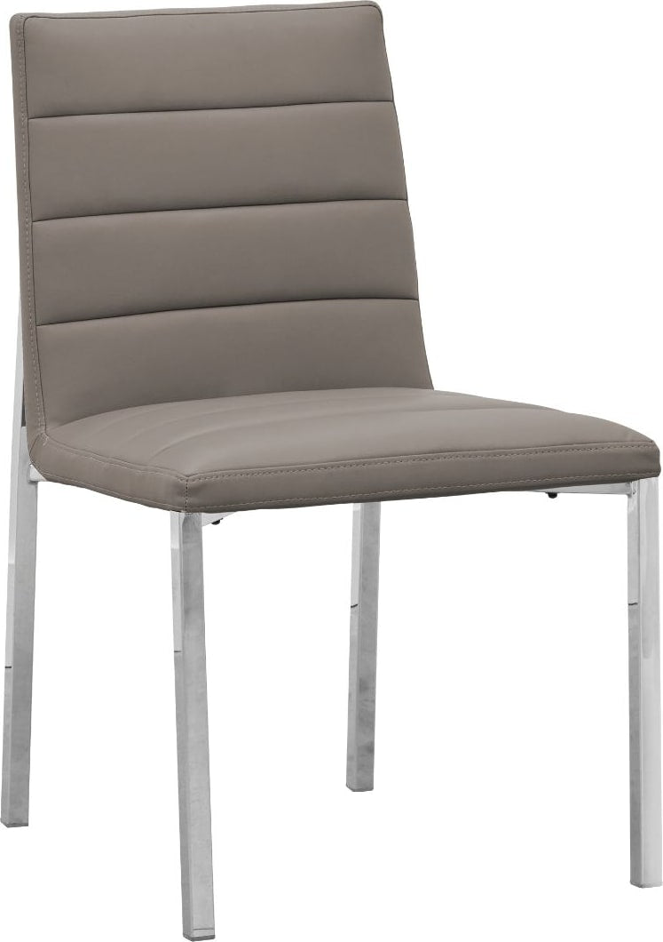 Amalfi Metal Back Chair in Taupe Leather – view 3