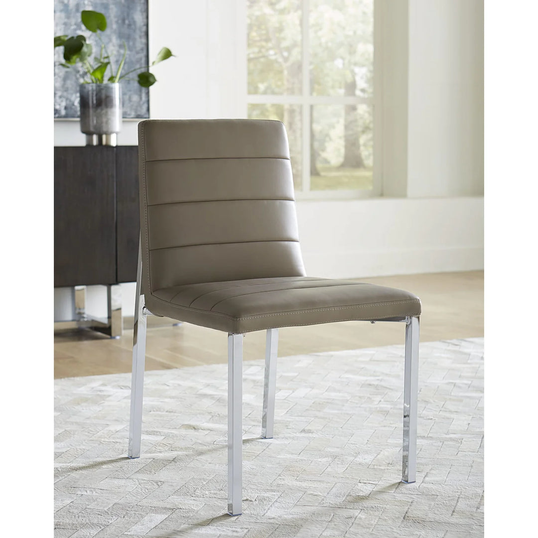 Modus Furniture 1Ae266M Amalfi Metal Back Chair In Taupe