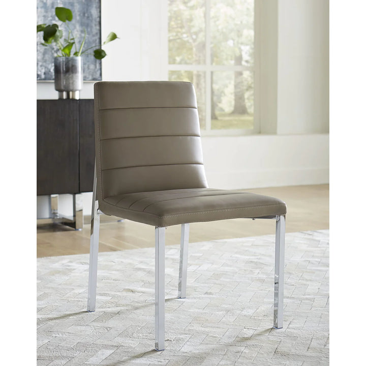 Modus Furniture 1Ae266M Amalfi Metal Back Chair In Taupe