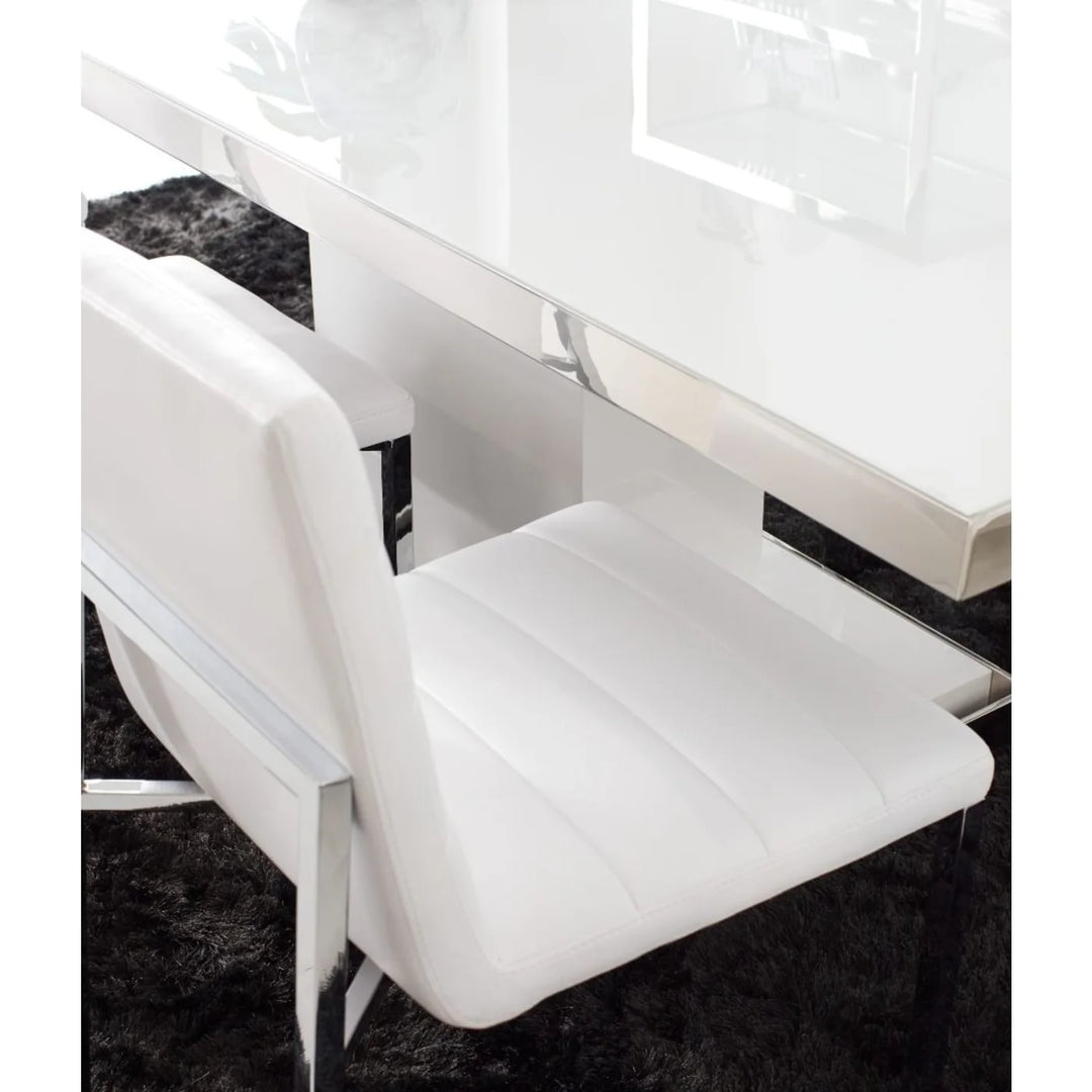 Modus Furniture 1Aa466M Amalfi Metal Back Chair In White