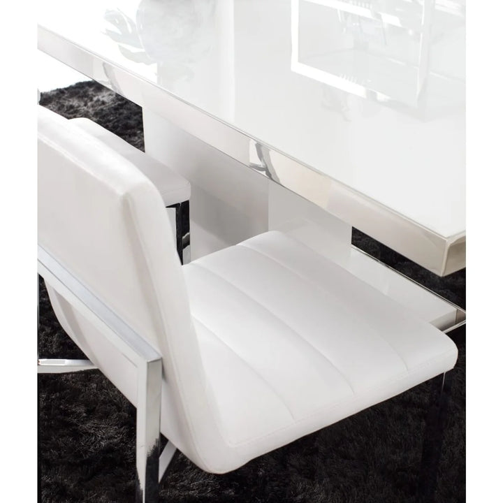 Modus Furniture 1Aa466M Amalfi Metal Back Chair In White