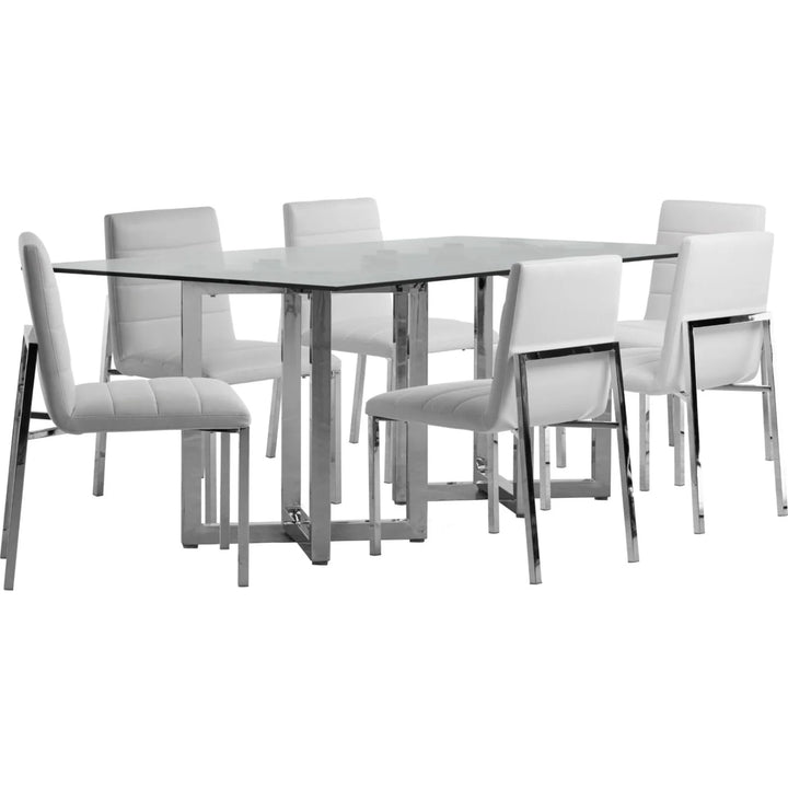 Modus Furniture 1Aa466M Amalfi Metal Back Chair In White