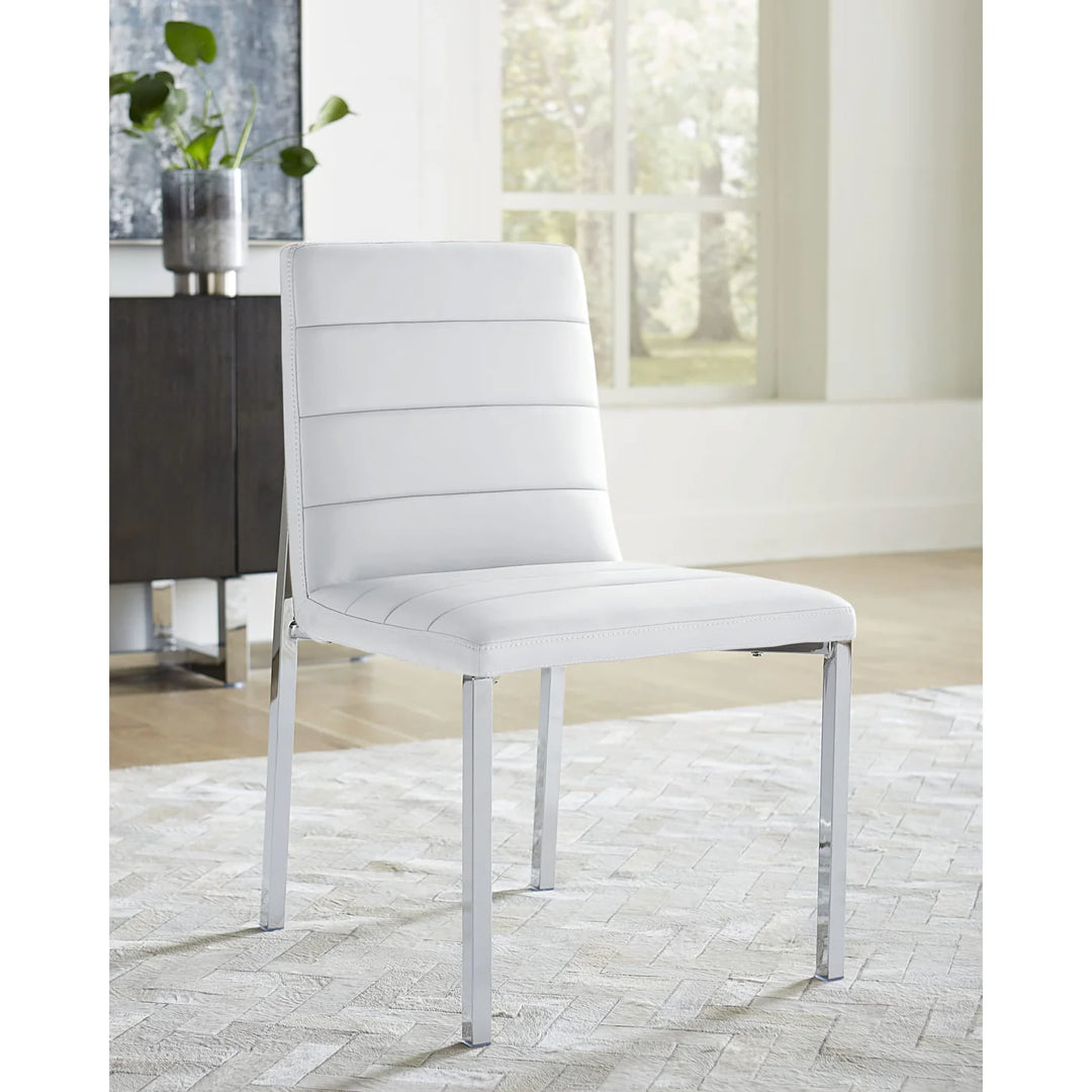 Modus Furniture 1Aa466M Amalfi Metal Back Chair In White