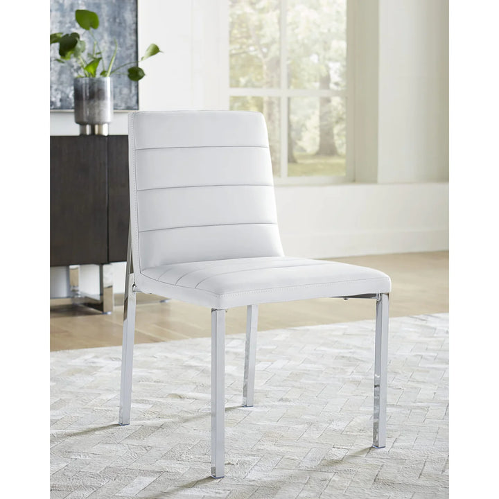Modus Furniture 1Aa466M Amalfi Metal Back Chair In White