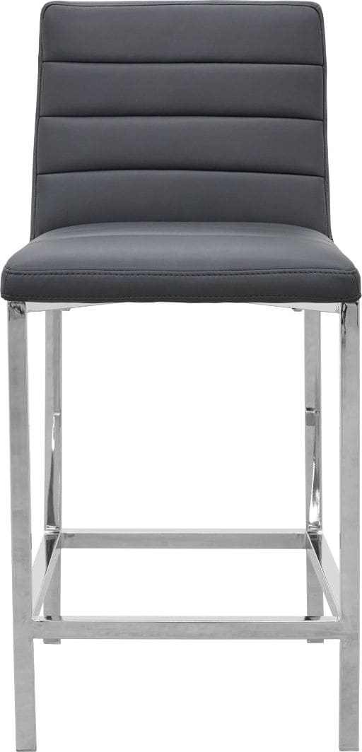 Amalfi Metal Back Counter Stool in Cobalt Leather – view 2