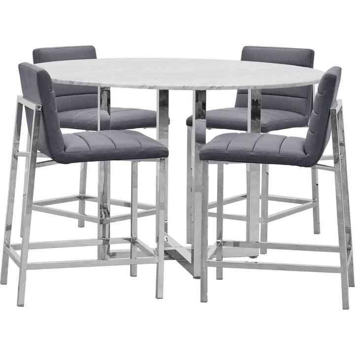 Modus Furniture 1Ae870M Amalfi Metal Back Counter Stool In Cobalt