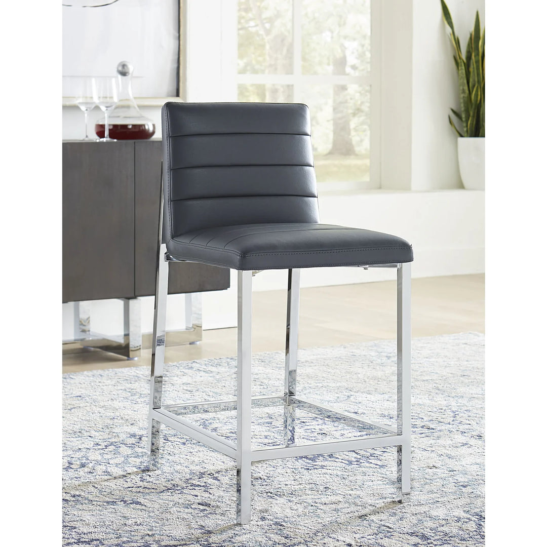 Modus Furniture 1Ae870M Amalfi Metal Back Counter Stool In Cobalt