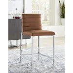 Modus Furniture 1A8370M Amalfi Metal Back Counter Stool In Cognac