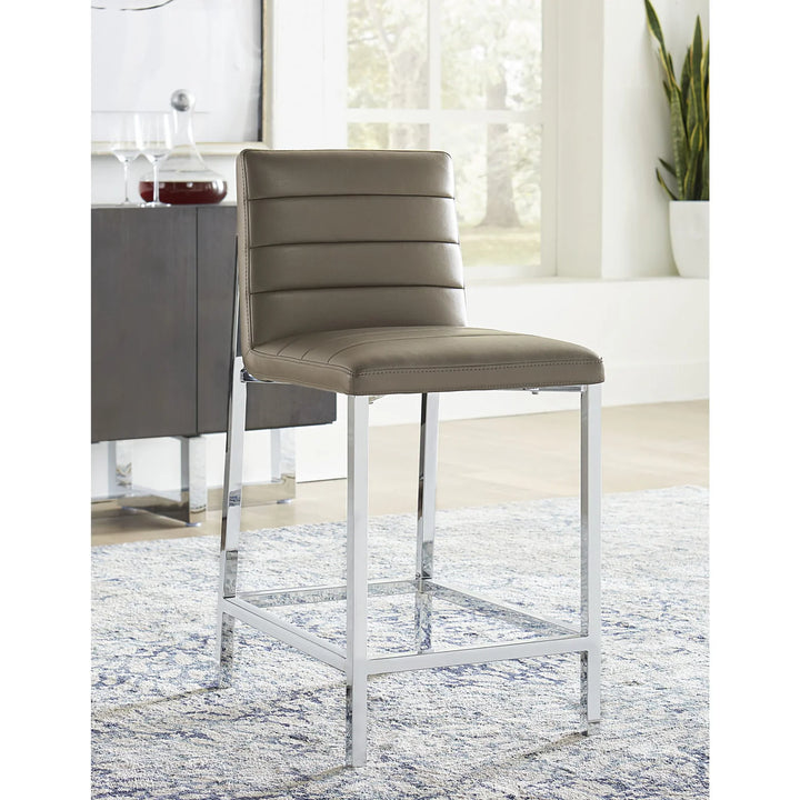 Modus Furniture 1Ae270M Amalfi Metal Back Counter Stool In Taupe