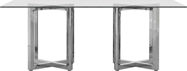 Amalfi Rectangular Glass Top Dining Table – view 3