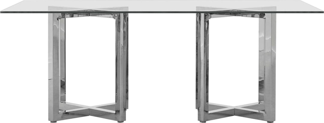 Amalfi Rectangular Glass Top Dining Table – view 3