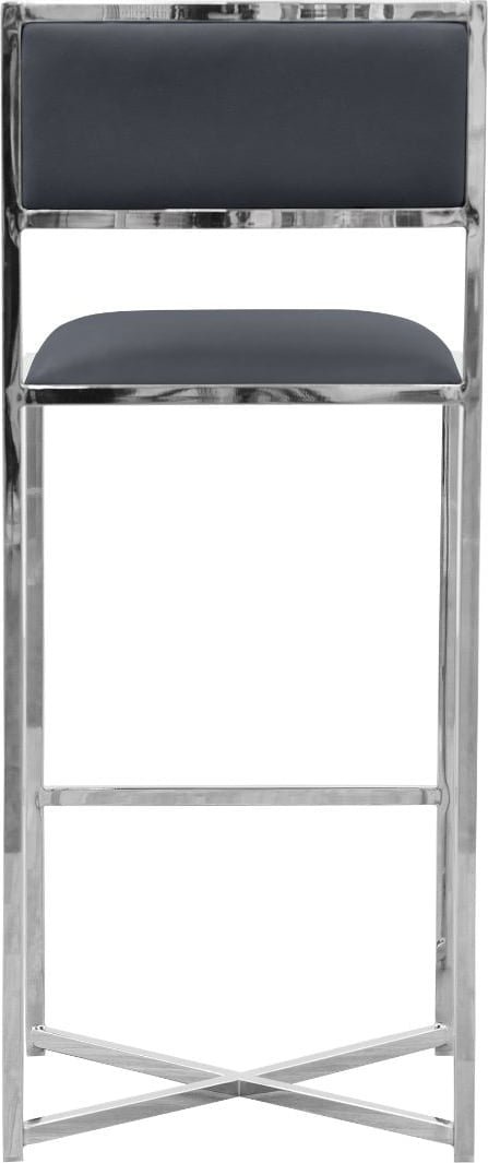 Amalfi X-Base Bar Stool in Cobalt Leather – view 3