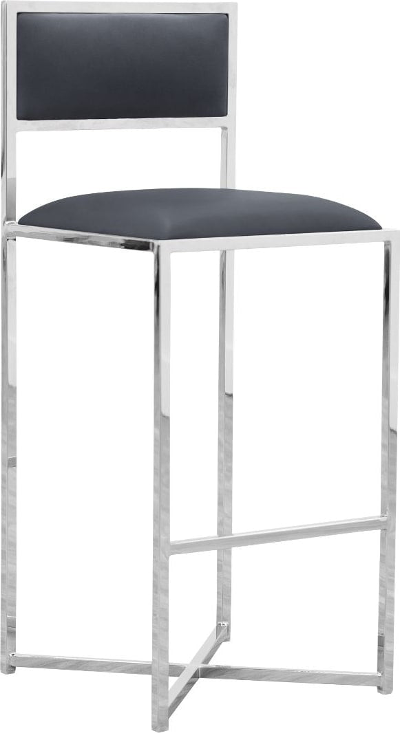 Amalfi X-Base Bar Stool in Cobalt Leather – view 4