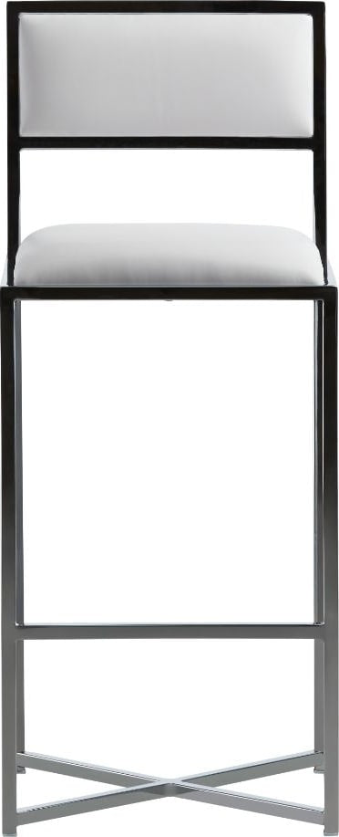 Amalfi X-Base Bar Stool in White Leather – view 3