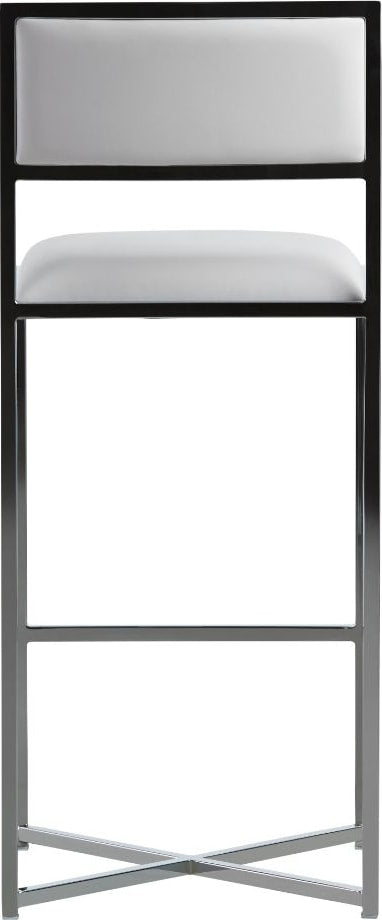 Amalfi X-Base Bar Stool in White Leather – view 4