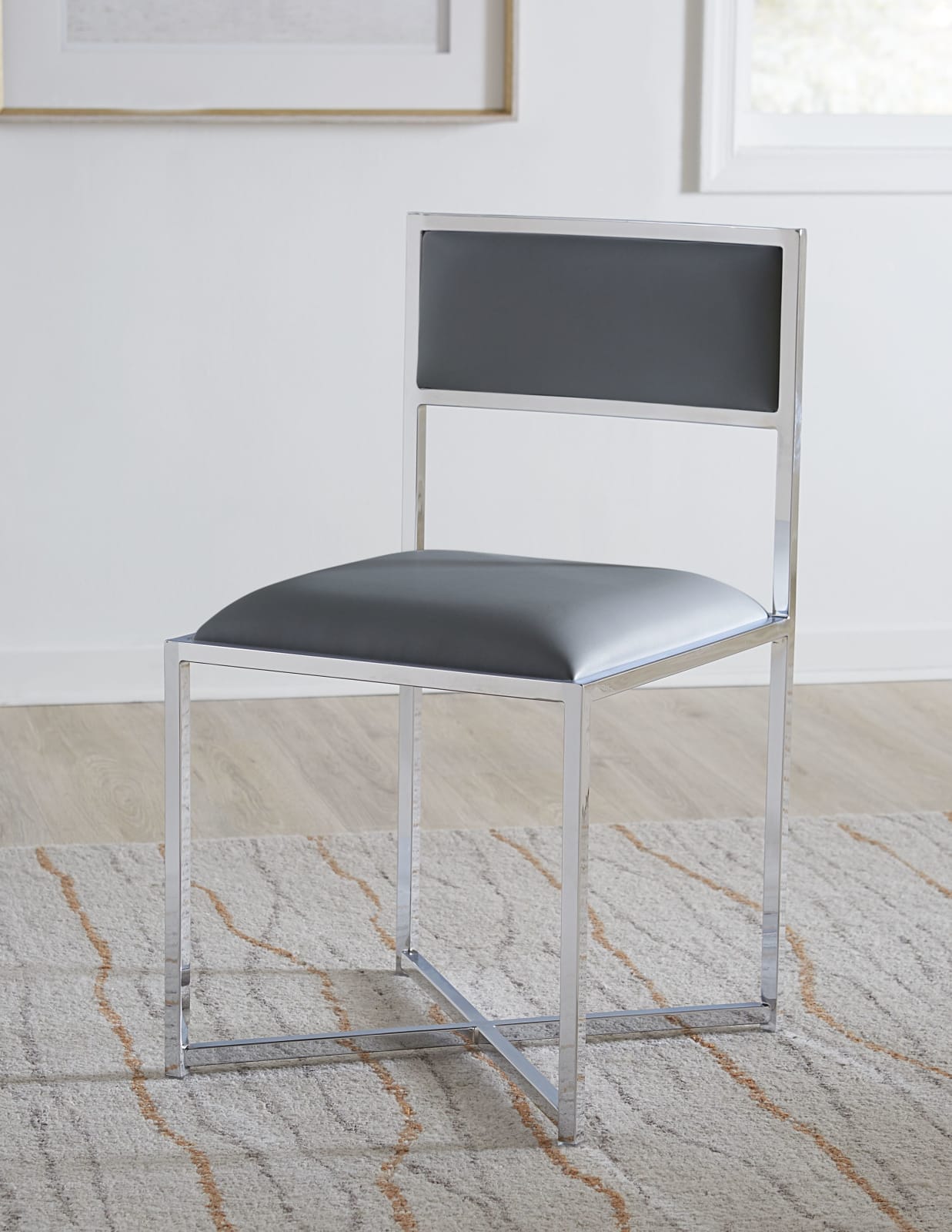 Amalfi X-Base Chair in Cobalt Leather
