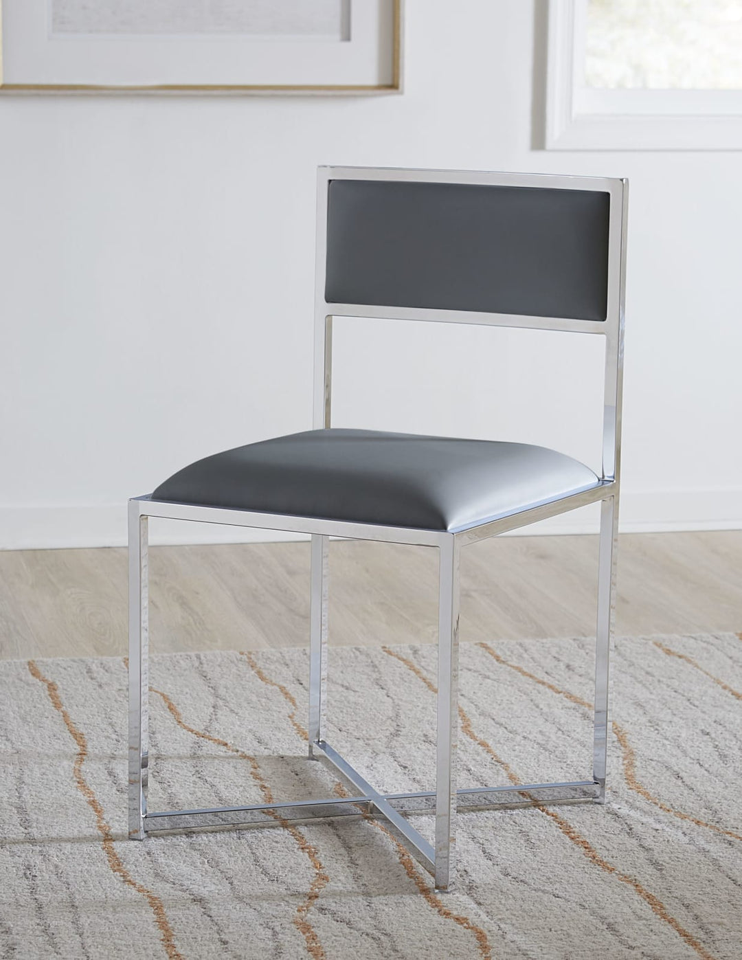 Amalfi X-Base Chair in Cobalt Leather