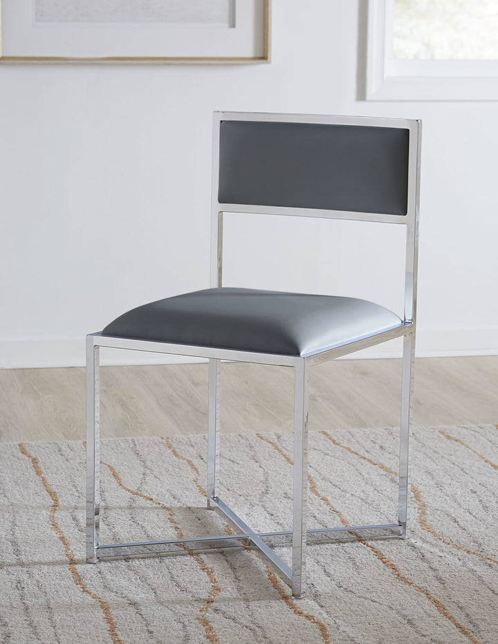 Amalfi X-Base Chair in Cobalt Leather