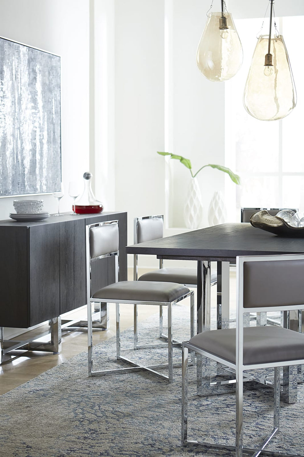 Amalfi X-Base Chair in Cobalt Leather – view 2