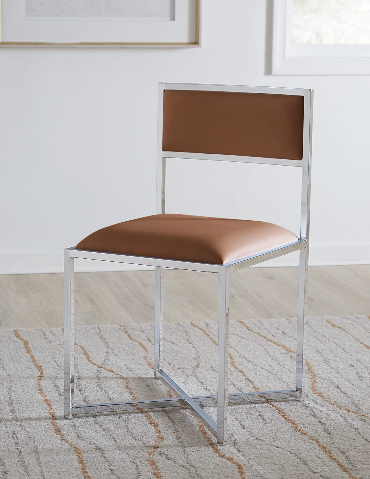 Amalfi X-Base Chair in Cognac Leather