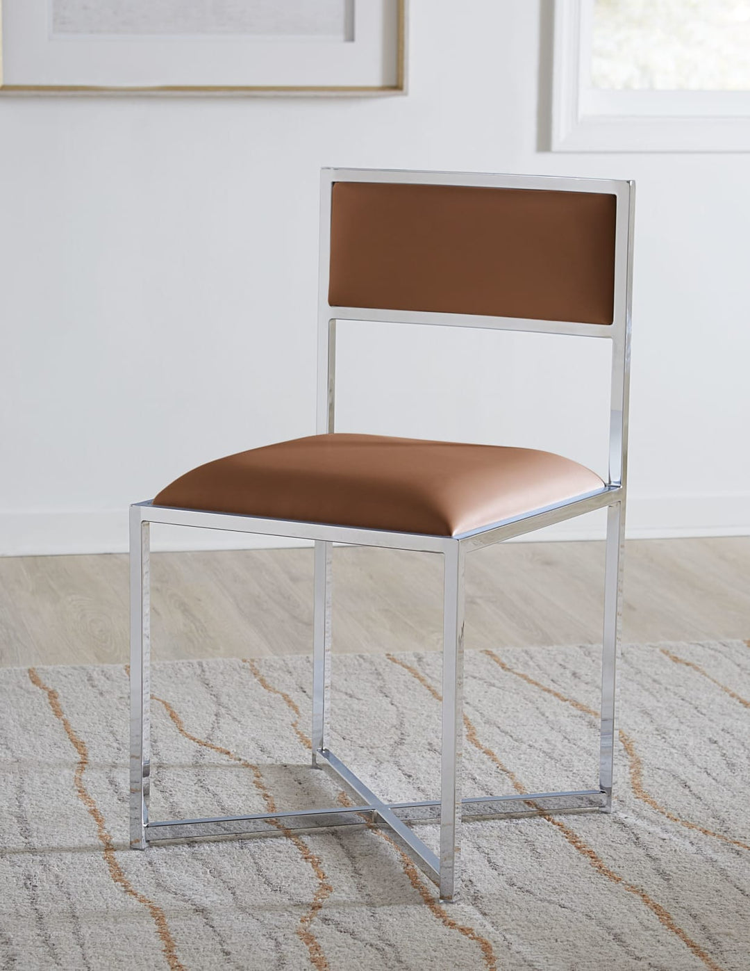 Amalfi X-Base Chair in Cognac Leather