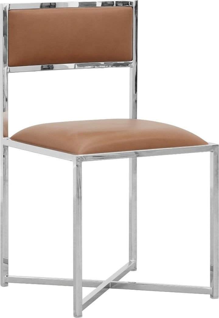 Amalfi X-Base Chair in Cognac Leather – view 3