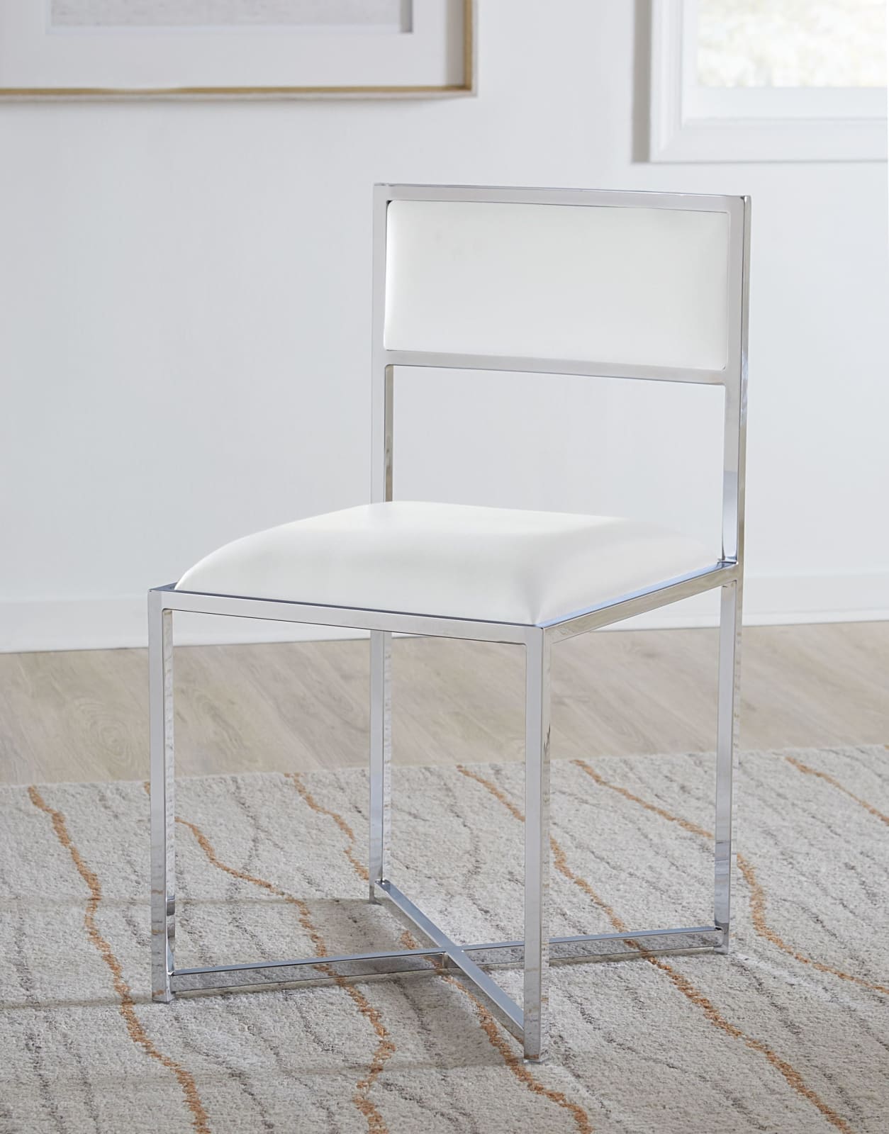 Amalfi X-Base Chair in White Leather