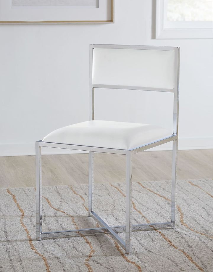 Amalfi X-Base Chair in White Leather