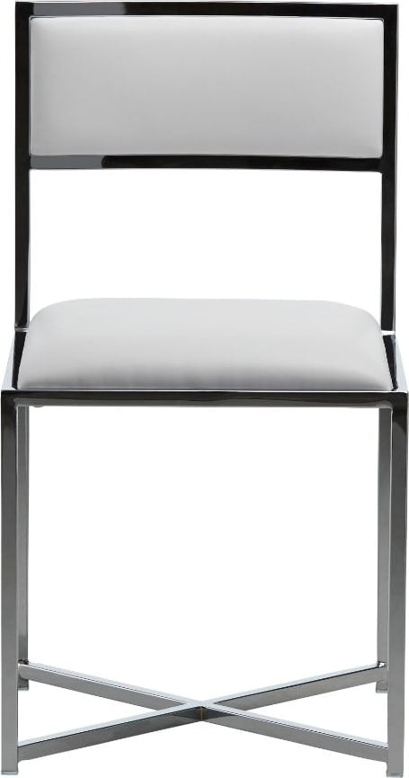 Amalfi X-Base Chair in White Leather – view 3