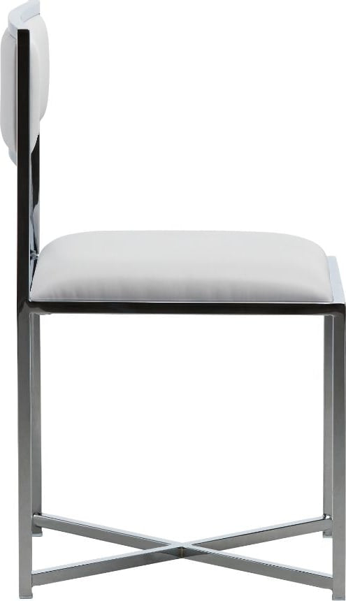 Amalfi X-Base Chair in White Leather – view 4