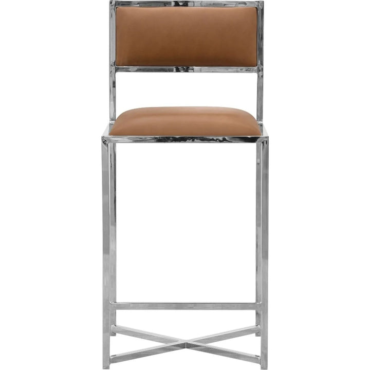Modus Furniture 1A8370X Amalfi X Base Counter Stool In Cognac