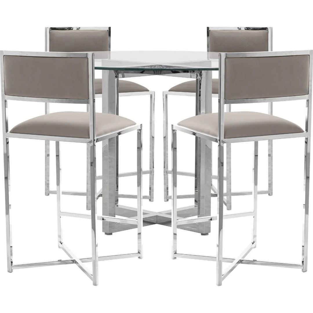 Modus Furniture 1Ae270X Amalfi X Base Counter Stool In Taupe