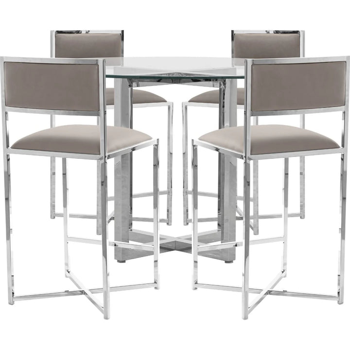 Modus Furniture 1Ae270X Amalfi X Base Counter Stool In Taupe