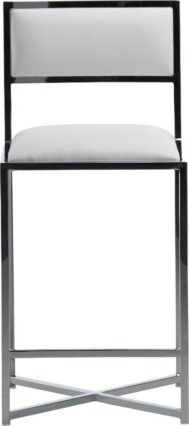 Amalfi X-Base Counter Stool in White Leather – view 2