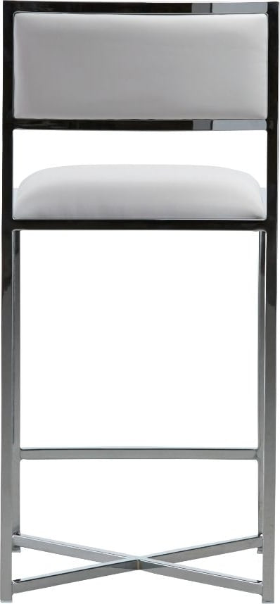 Amalfi X-Base Counter Stool in White Leather – view 4