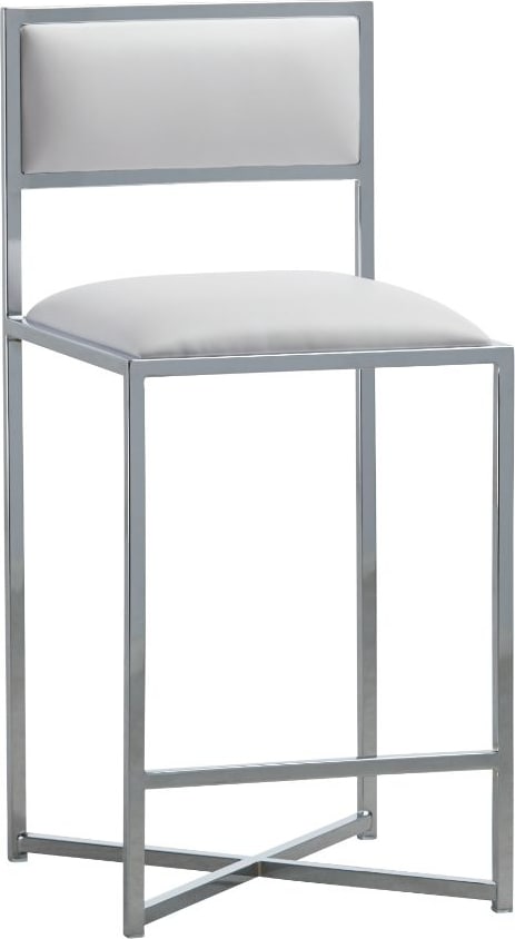 Amalfi X-Base Counter Stool in White Leather – view 5