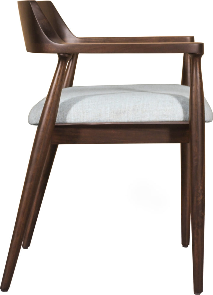 Amaroo Solid Mango Linen Upholstered Dining Arm Chair in Honey Date – view 5