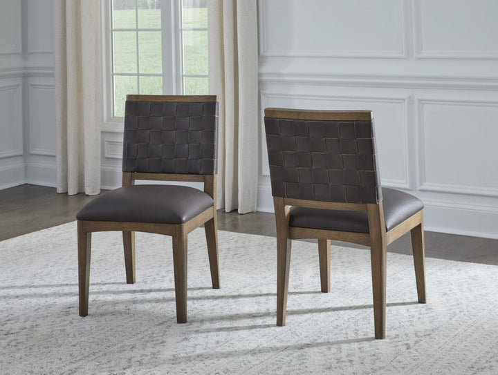 Arden Wvn Sd Chair - D C/T Brn