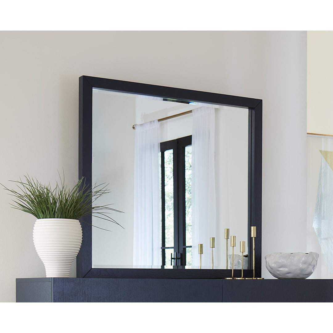 Argento Beveled Dresser Mirror in Navy Blue