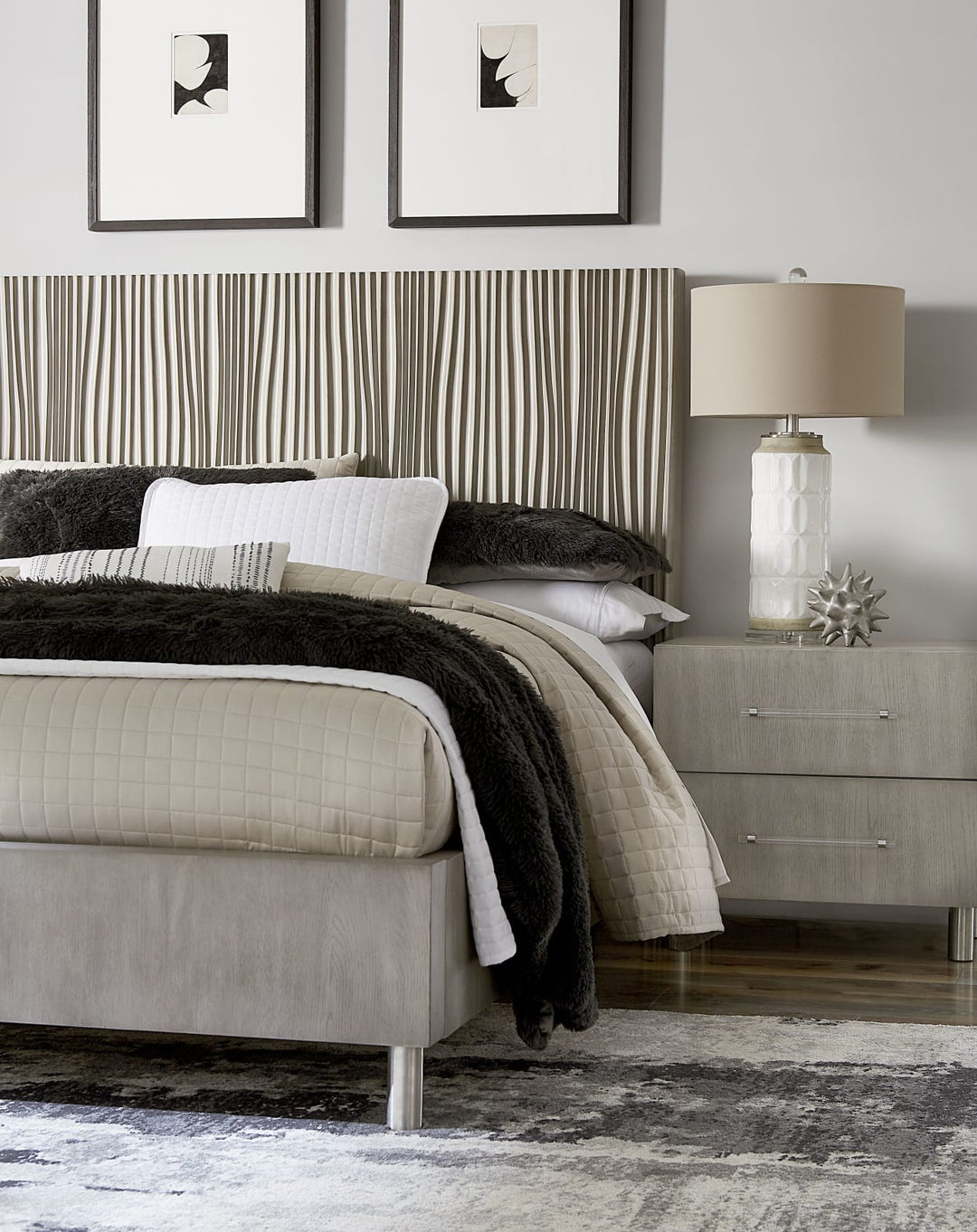 Argento Nightstand in Misty Grey – view 3