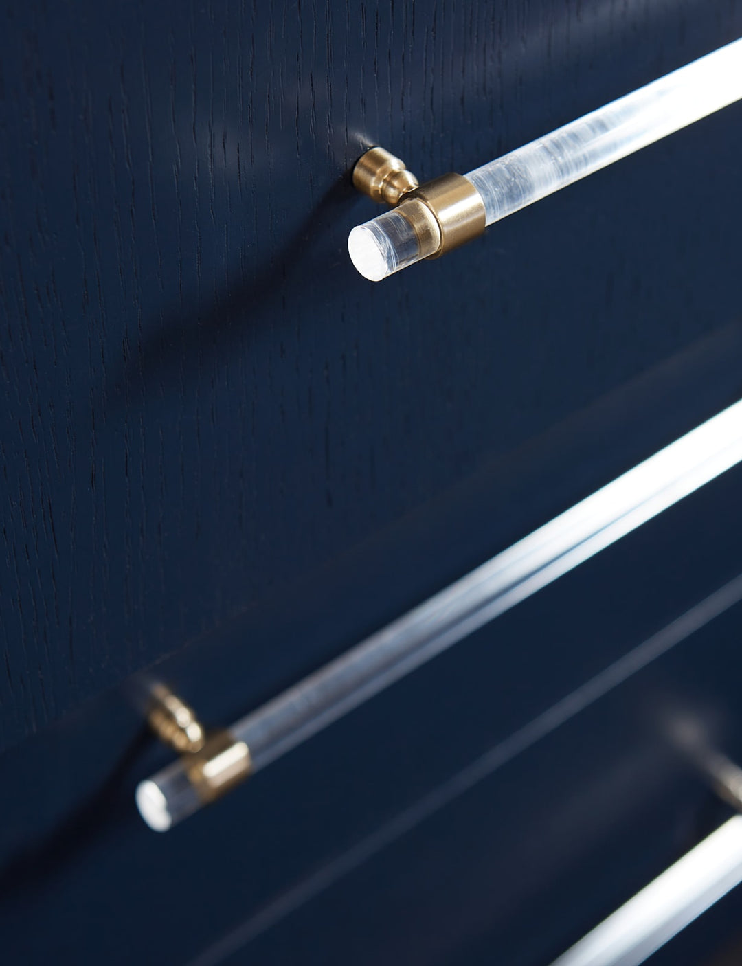 Argento Six Drawer Dresser in Navy Blue and Burnished Brass (2024) – view 2