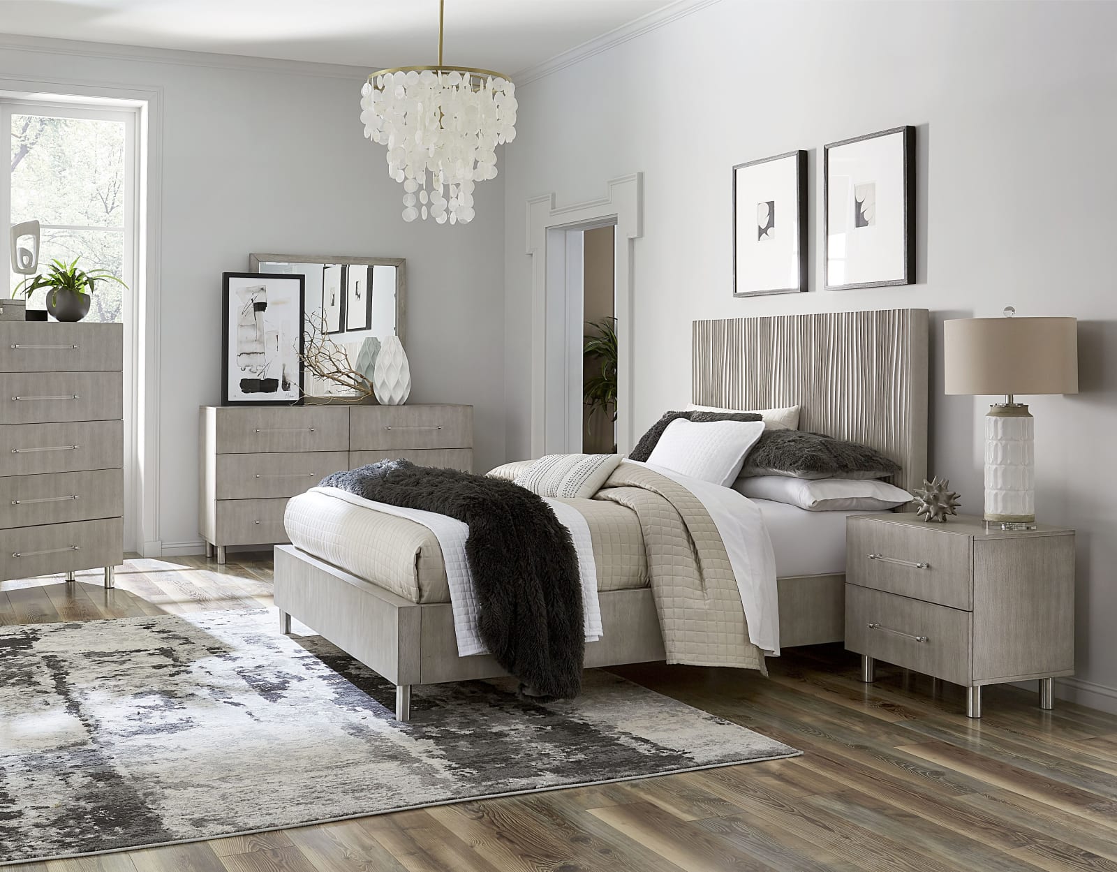 Argento Cal King Bed in Misty Grey – view 2
