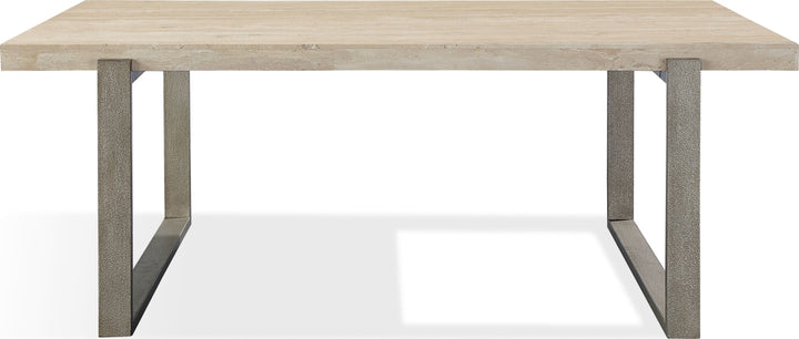 Ariela Natural Travertine Coffee Table with Bronze Metal Base – view 6