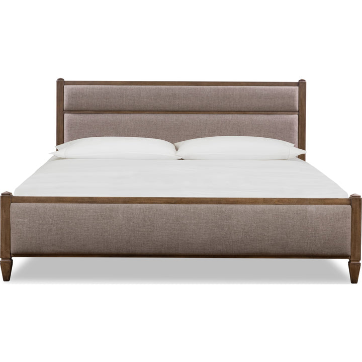 Ascott Queen Upholstered Panel Bed in Pecan Pie